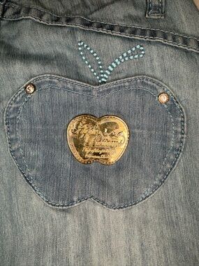 Apple Bottom Low Rise Skinny Jeans "Top of the Pickings" Apple Womens Sz 1/2 Y2K